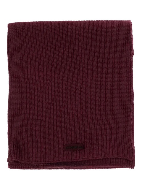 PINKO ribbed logo-patch scarf - Red - zdjęcie produktu nr 1