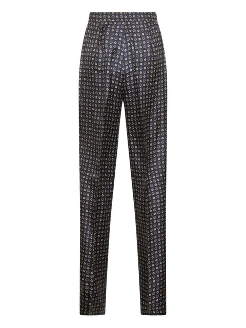 Max Mara geometric-print trousers - Blue - zdjęcie produktu nr 2