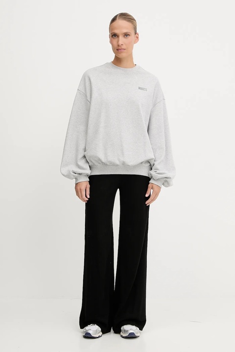 EA7 Emporio Armani spodnie z dodatkiem wełny damskie kolor czarny szerokie high waist AF17576.7W000778 - zdjęcie produktu nr 1