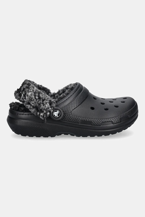 Crocs kapcie Classic Fleece Lined Clog kolor czarny 211396 - zdjęcie produktu nr 2