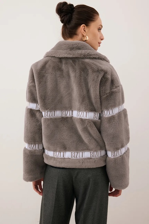 Bizuu kurtka GREGORIA kolor brązowy przejściowa oversize GREGORIA TAUPE - zdjęcie produktu nr 1