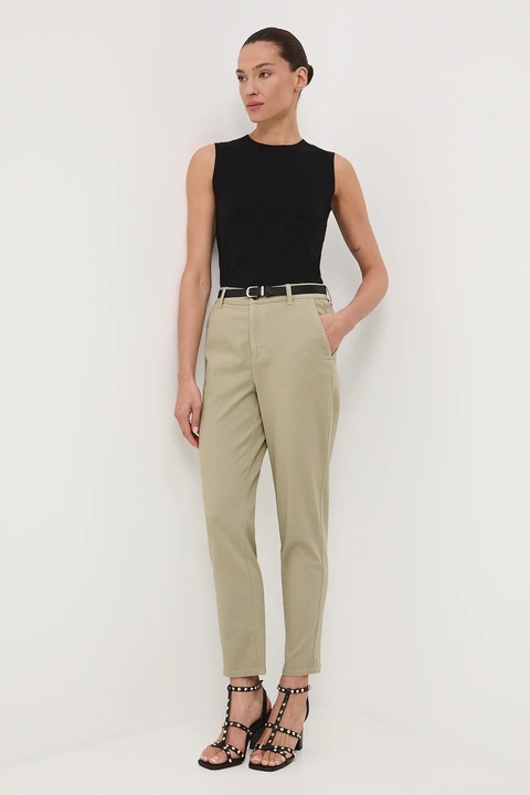 Medicine spodnie damskie kolor czarny fason chinos medium waist - zdjęcie produktu nr 1