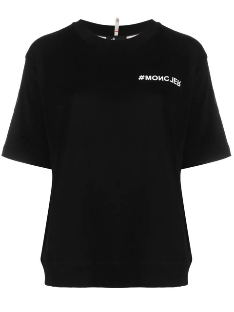 Moncler Grenoble Mountain logo-print cotton T-Shirt - Black - zdjęcie produktu nr 1