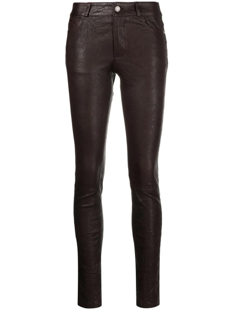 Zadig&Voltaire Phlame skinny leather trousers - Brown - zdjęcie produktu nr 1