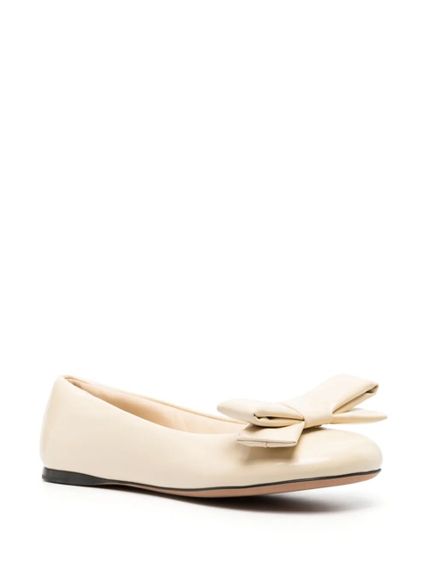 LOEWE Puffy leather ballerina shoes - Neutrals - zdjęcie produktu nr 2