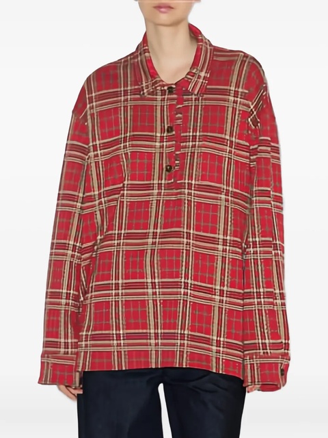 ISABEL MARANT Bruna checked cotton shirt - Red - zdjęcie produktu nr 2