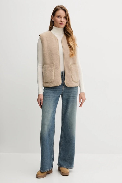 Tommy Hilfiger bezrękawnik kolor zielony przejściowy WW0WW49315 - zdjęcie produktu nr 2