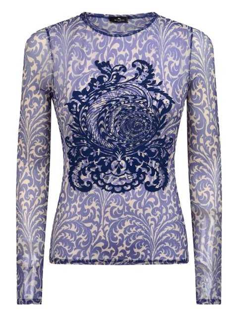 ETRO tulle t-shirt - Blue - zdjęcie produktu nr 1