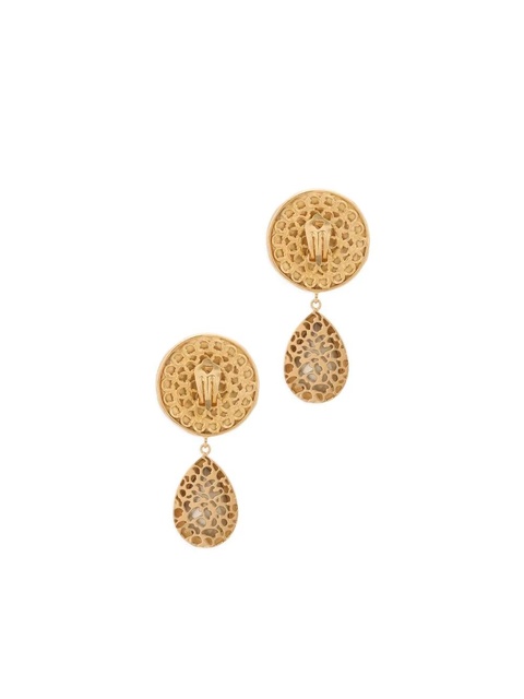 Dolce & Gabbana logo-engraved drop earrings - Gold - zdjęcie produktu nr 2