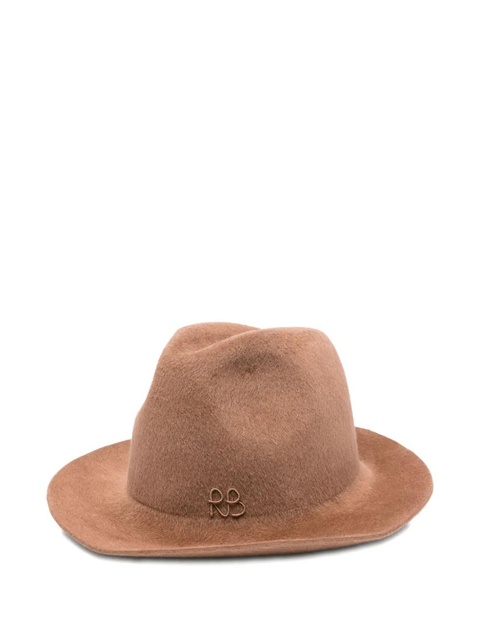Ruslan Baginskiy felt logo fedora hat - Brown - zdjęcie produktu nr 1