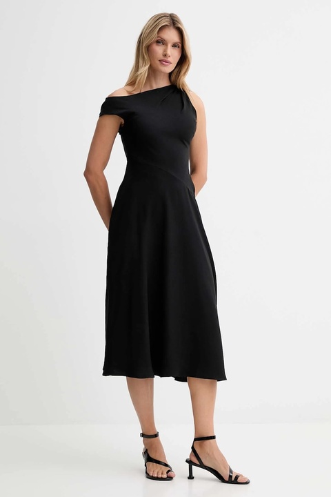 Calvin Klein sukienka kolor czarny maxi rozkloszowana LV044D045G - zdjęcie produktu nr 1