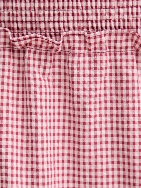 ALOHAS gingham ruffled midi skirt - Red - zdjęcie produktu nr 2
