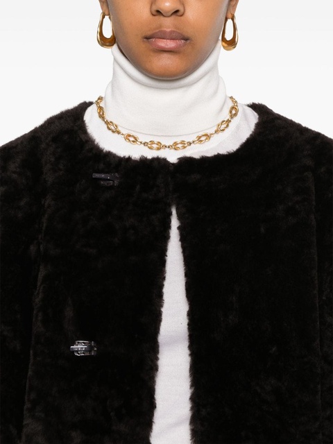 TOTEME soft shearling coat - Brown - zdjęcie produktu nr 2