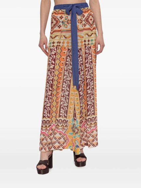 ETRO patterned tie-waist trousers - Neutrals - zdjęcie produktu nr 2