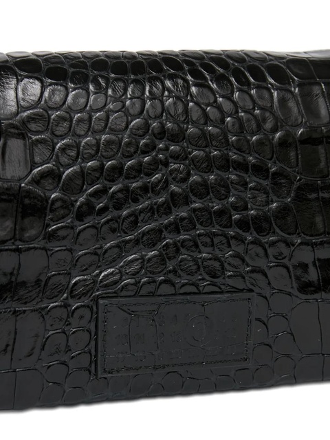 MM6 Maison Margiela small croco-embossed shoulder bag - Black - zdjęcie produktu nr 2