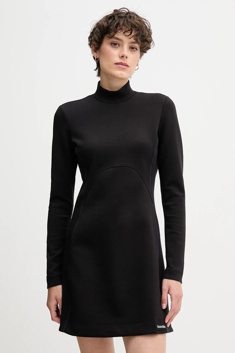 Calvin Klein Jeans sukienka kolor czarny mini rozkloszowana LV044D222G - zdjęcie produktu nr 1