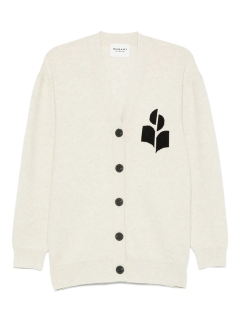 MARANT ÉTOILE V-neck button cardigan - Neutrals - zdjęcie produktu nr 1