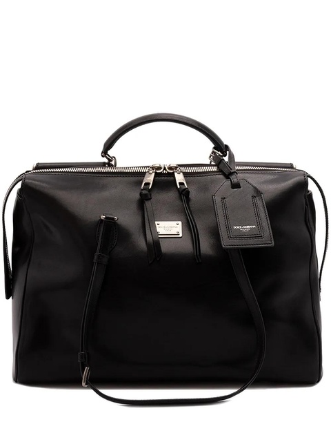 Dolce & Gabbana Vittoria zip-top leather luggage - Black - zdjęcie produktu nr 1