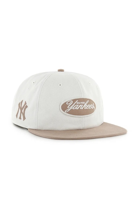 47 brand czapka z daszkiem bawełniana MLB New York Yankees kolor biały B-FDLRL17CNP-SSB - zdjęcie produktu nr 2