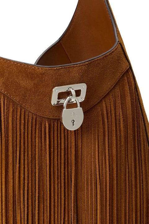 Lauren Ralph Lauren torebka zamszowa kolor brązowy 431980172 - zdjęcie produktu nr 2