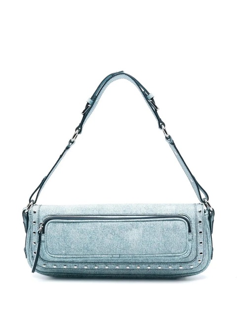 BY FAR Maddy studded shoulder bag - Blue - zdjęcie produktu nr 1