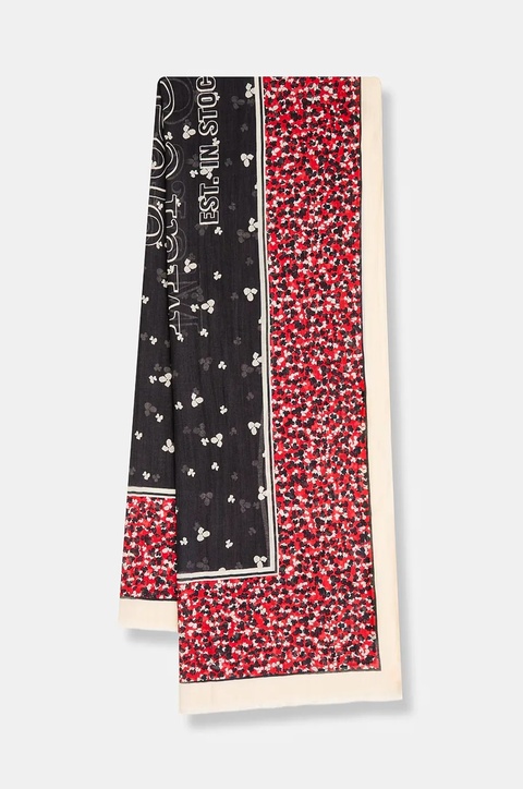 Marc O'Polo szal damski kolor czerwony wzorzysty 600819502041 - zdjęcie produktu nr 1