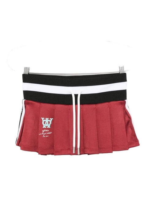 Off-White pleated drawstring skirt - Red - zdjęcie produktu nr 1