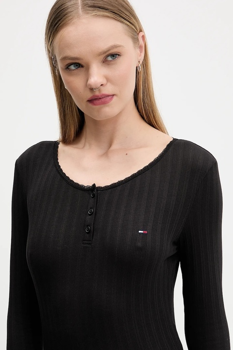 Tommy Jeans longsleeve kolor czarny DW0DW21575 - zdjęcie produktu nr 2