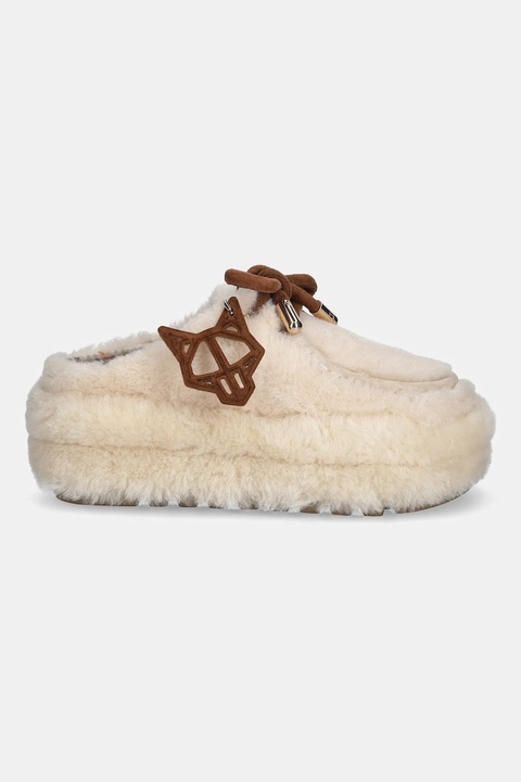 Naked Wolfe kapcie Blizzard kolor beżowy Blizzard Sand Suede/Shearling - zdjęcie produktu nr 2