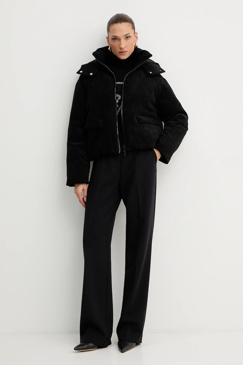 Guess spodnie JOANDRA damskie kolor czarny proste high waist W5BB08 W2402 - zdjęcie produktu nr 2