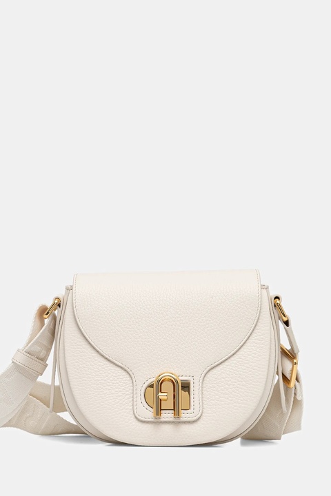 Furla torebka skórzana kolor biały WB01491.BX0356.3762S1002 - zdjęcie produktu nr 1