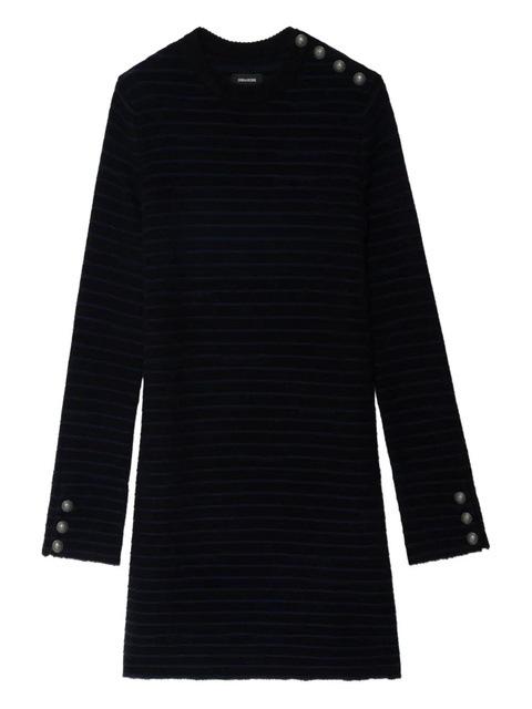 Zadig&Voltaire striped button-detailed mini dress - Black - zdjęcie produktu nr 1
