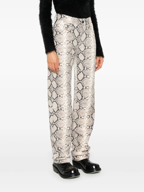 Marine Serre python-print trousers - Neutrals - zdjęcie produktu nr 2