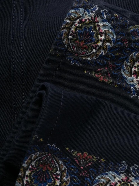 ETRO floral-stripes straight-leg jeans - Blue - zdjęcie produktu nr 2