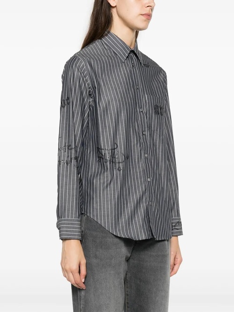 Zadig&Voltaire Taskiz rhinestone-embellished striped shirt - Black - zdjęcie produktu nr 1