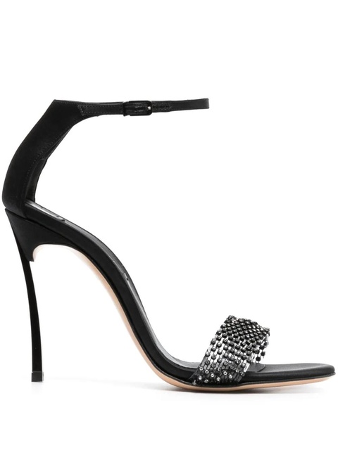 Casadei 100mm Blade Twenties satin pumps - Black - zdjęcie produktu nr 1