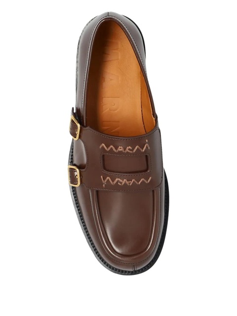 Marni embroidered-logo shoes - Brown - zdjęcie produktu nr 2
