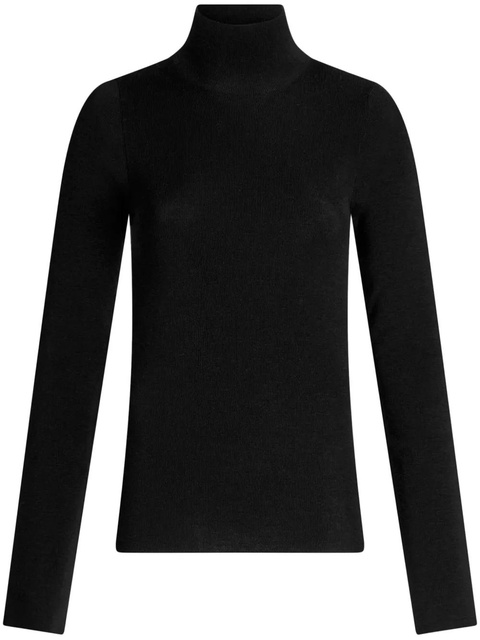ETRO logo-embroidered wool jumper - Black - zdjęcie produktu nr 1