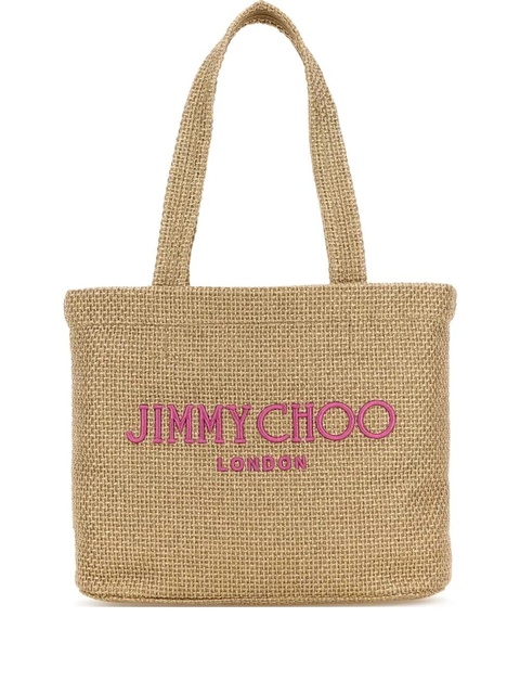 Jimmy Choo logo-embroidered shoulder bag - Neutrals - zdjęcie produktu nr 1