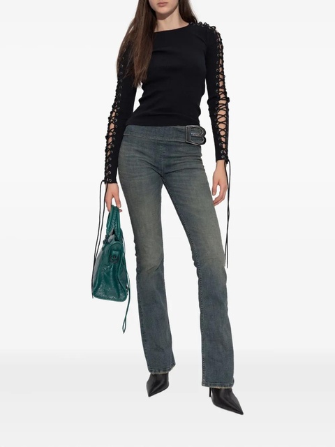 Balenciaga Eyelet lace-up top - Black - zdjęcie produktu nr 2