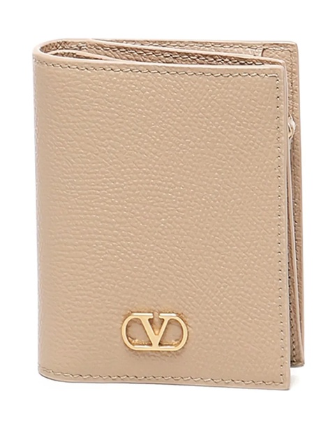 Valentino Garavani logo-plaque leather wallet - Neutrals - zdjęcie produktu nr 1