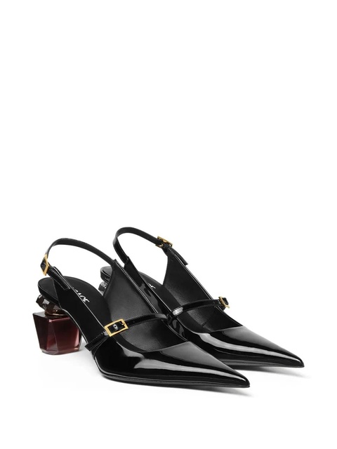 Versace 70mm Bright Crystal slingback pumps - Black - zdjęcie produktu nr 2