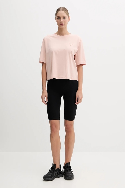 Guess t-shirt bawełniany damski kolor pomarańczowy V4BI21 I3Z14 - zdjęcie produktu nr 2