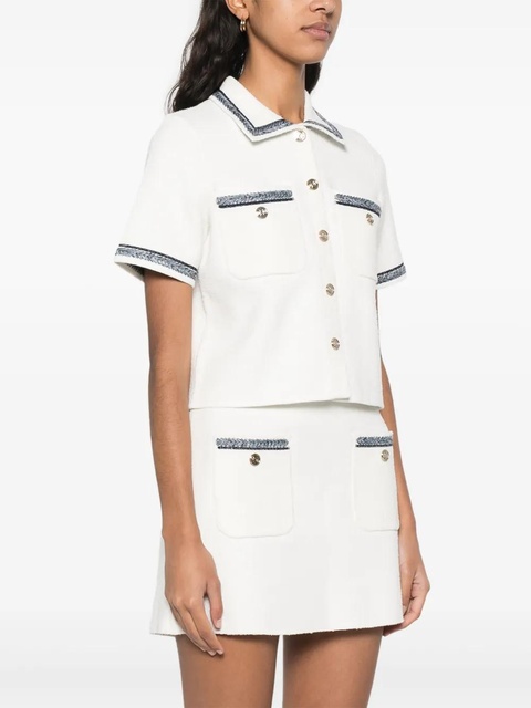 Maje stripe-trim top - White - zdjęcie produktu nr 2
