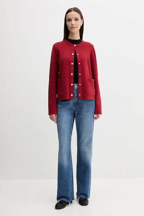 Tommy Hilfiger longsleeve bawełniany kolor czarny z półgolfem WW0WW47307 - zdjęcie produktu nr 1