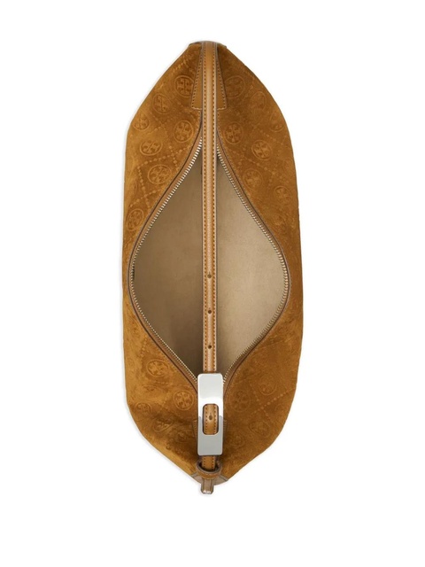 Tory Burch Balloon T-monogram suede shoulder bag - Brown - zdjęcie produktu nr 2