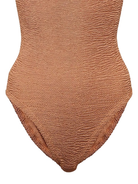 Hunza G spaghetti-strap textured swimsuit - Brown - zdjęcie produktu nr 2