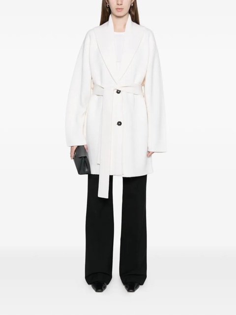 TOTEME shawl-lapel belted knitted coat - Neutrals - zdjęcie produktu nr 2