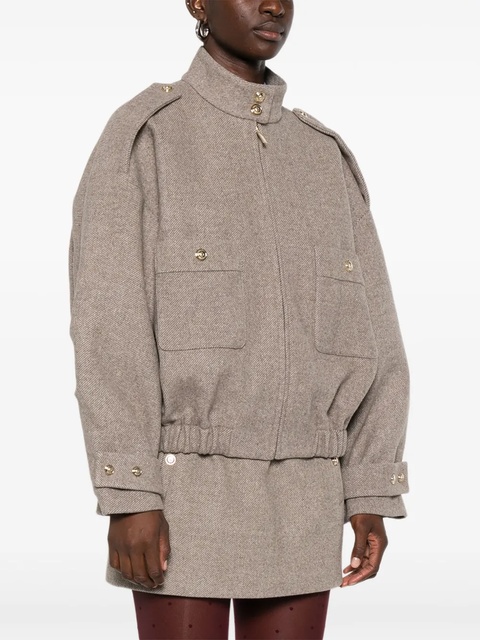 Maje button-detailed bomber jacket - Neutrals - zdjęcie produktu nr 1