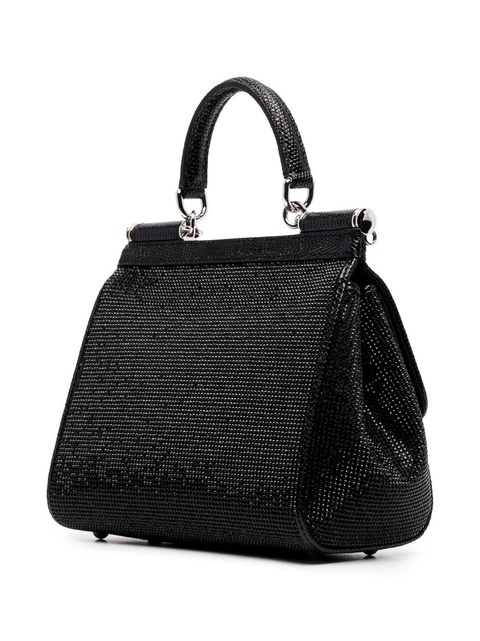 Dolce & Gabbana small Sicily rhinestone shoulder bag - Black - zdjęcie produktu nr 2